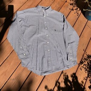 Nautica Black and White Gingham Shirt